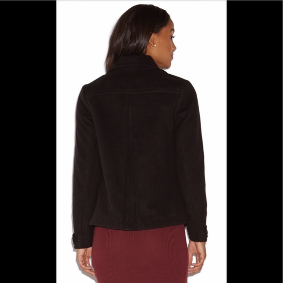 NWT Just Fab Classic Pea Coat in Black Size Medium - Picture 10 of 13